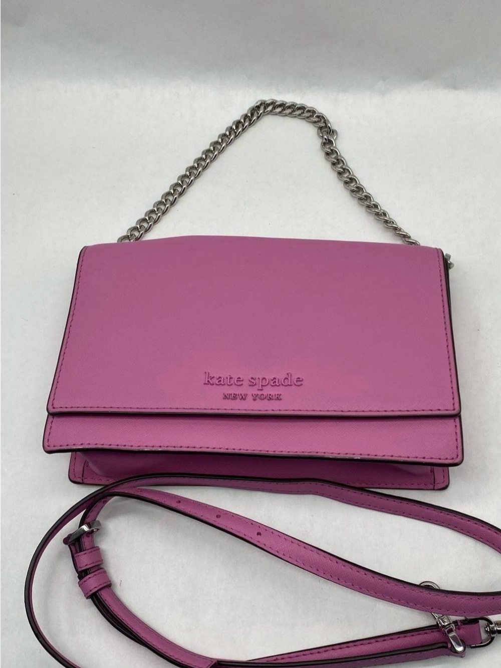 kate spade Pink Leather Crossbody with Chain Strap